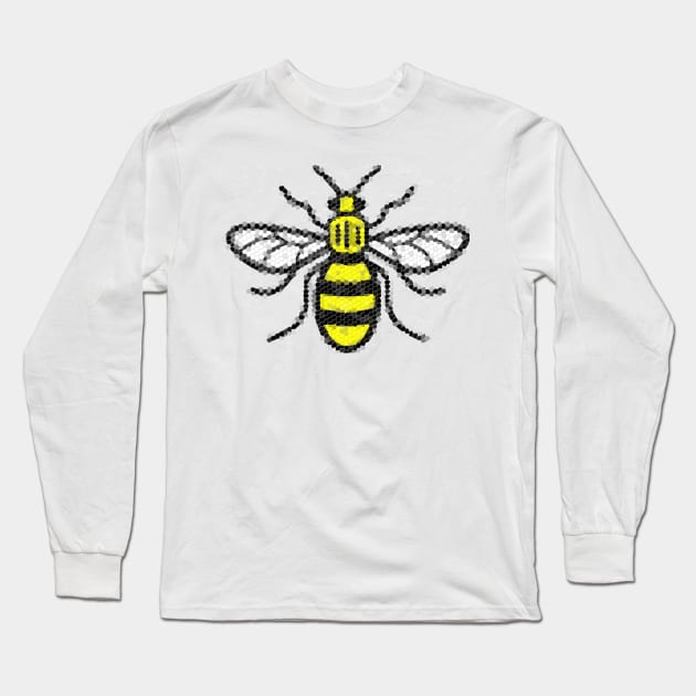 Manchester Worker Bee mosaic Long Sleeve T-Shirt by soitwouldseem